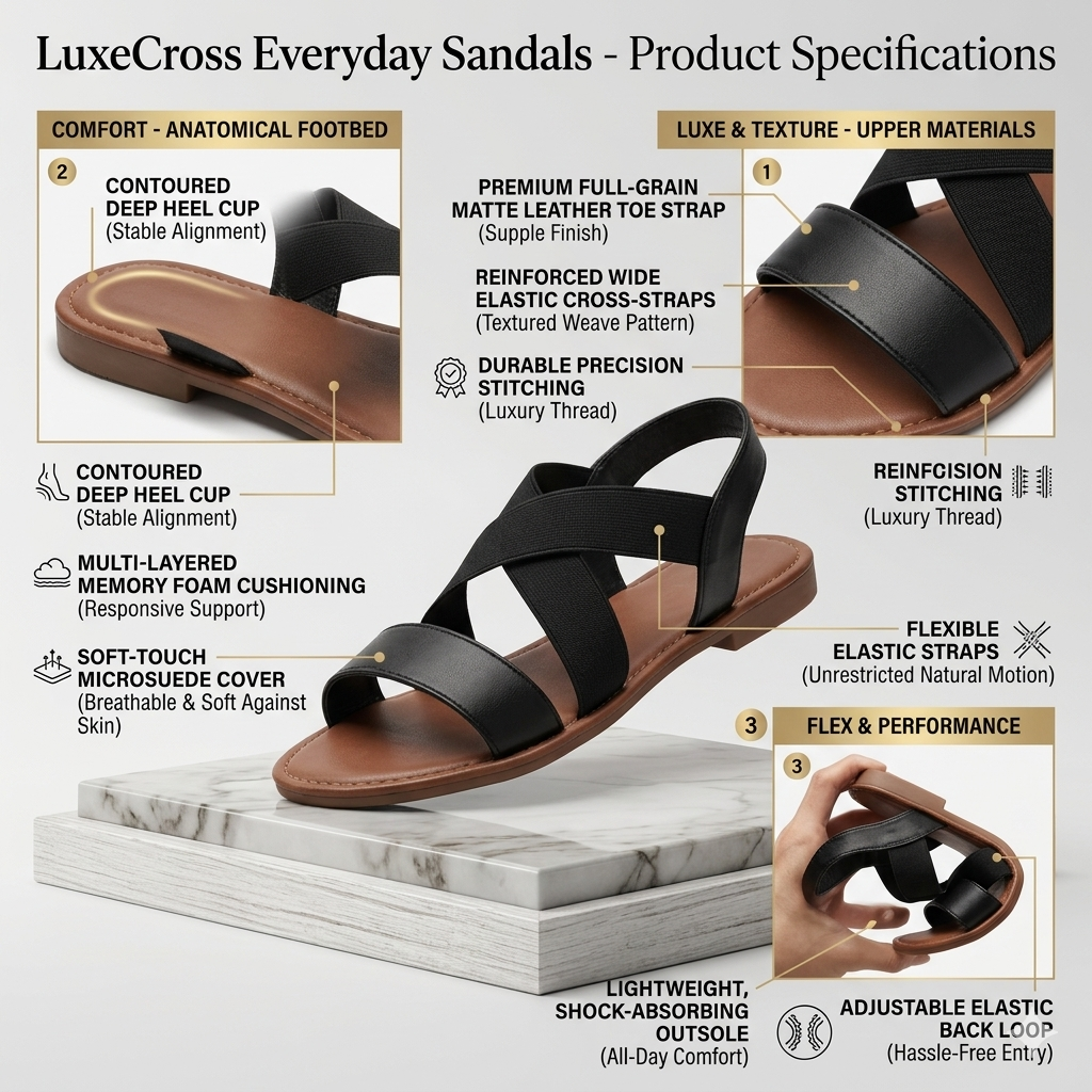 LuxeCross Everyday Sandals - Image 12