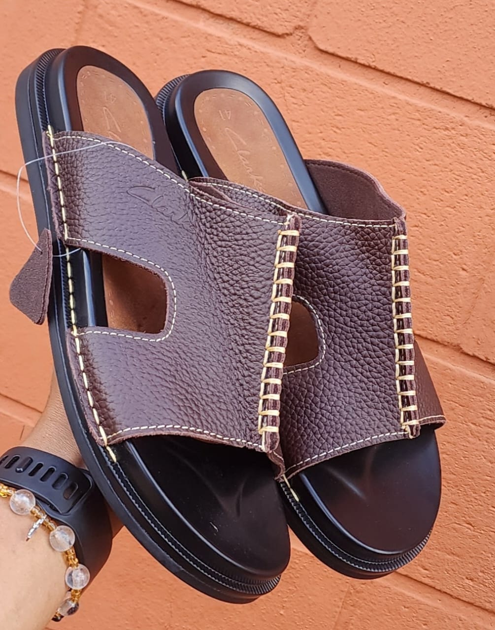 Clarks Executive Leather Slides - Image 8