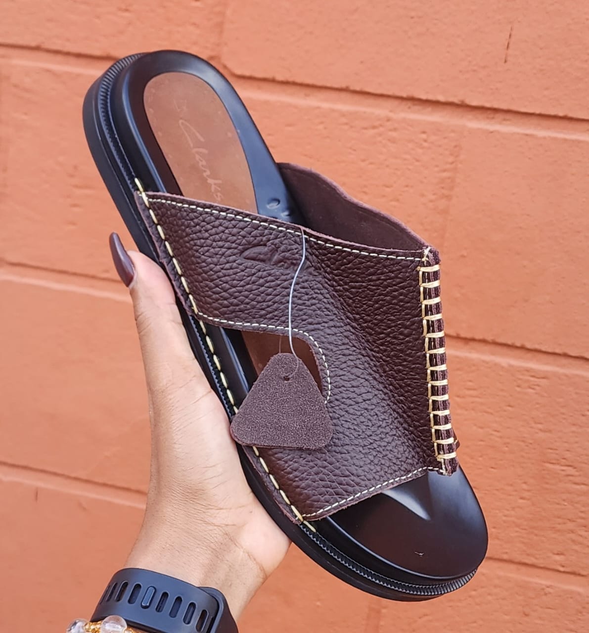 Clarks Executive Leather Slides - Image 9