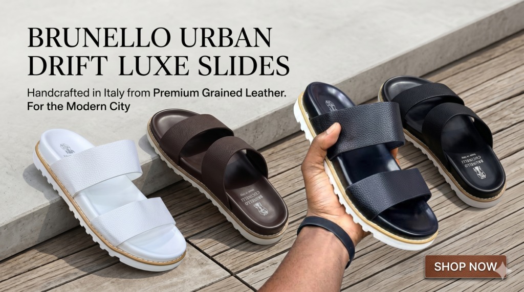 Brunello Urban Drift Luxe Slides