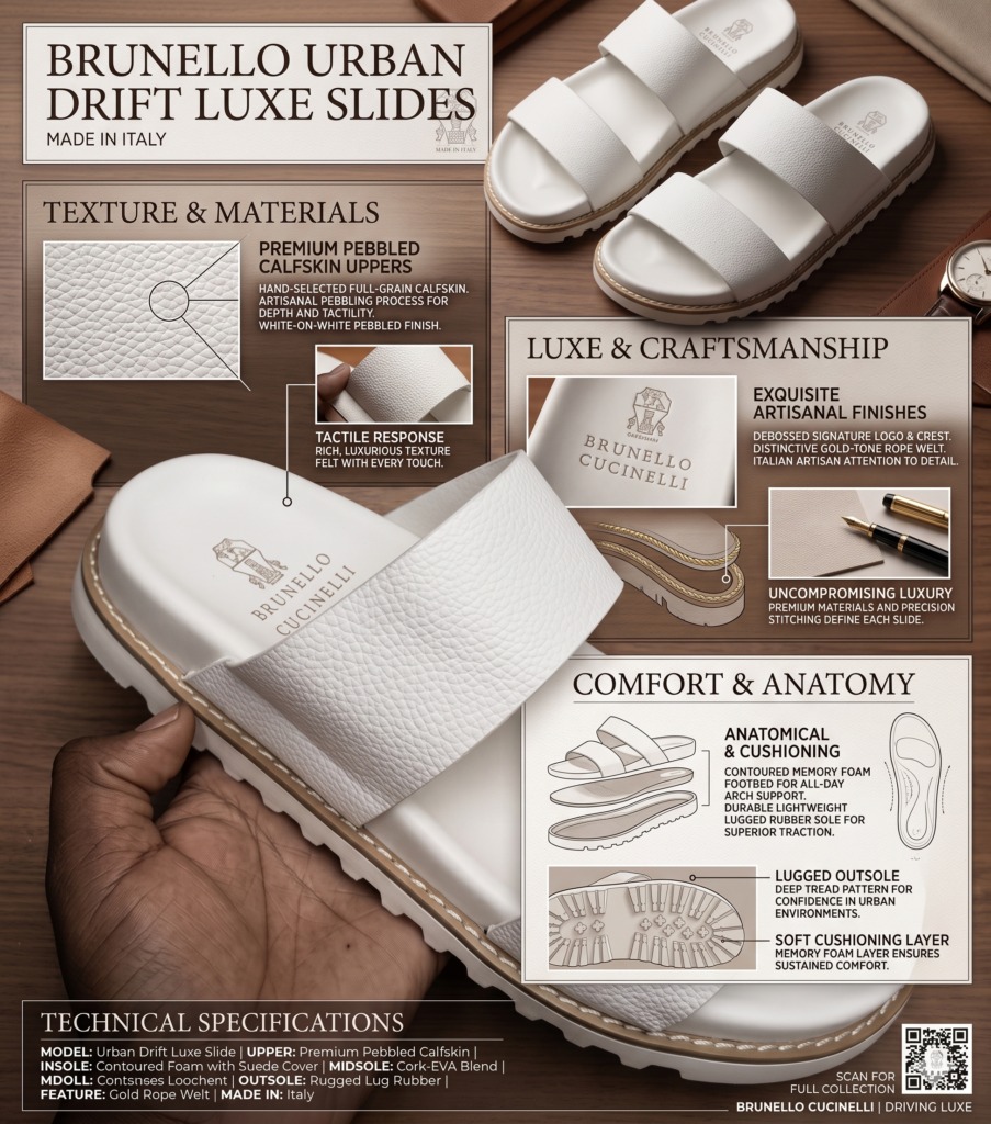 Brunello Urban Drift Luxe Slides - Image 8