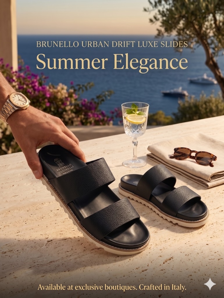 Brunello Urban Drift Luxe Slides - Image 3