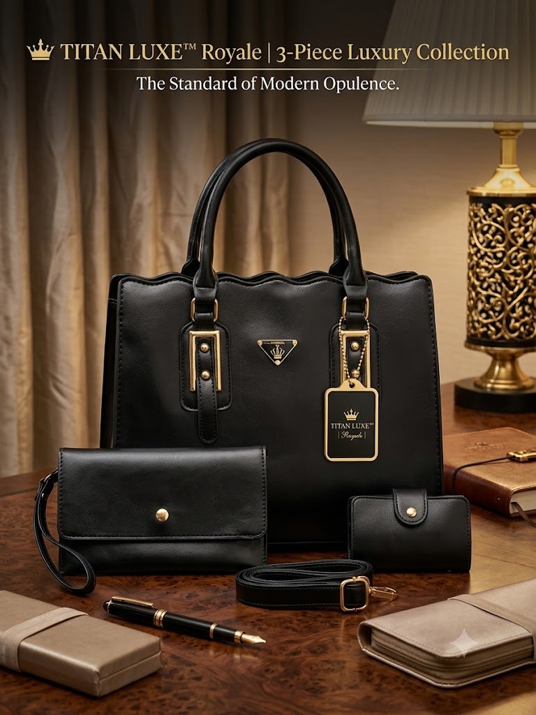 👑 TITAN LUXE™ Royale 3-Piece Luxury Handbag Set - Image 2