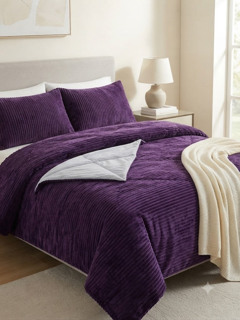 π₯ Luxury Royal Velvet King Size Duvet Set (4PCS) β Ultra Soft, Warm & Elegant - Image 4