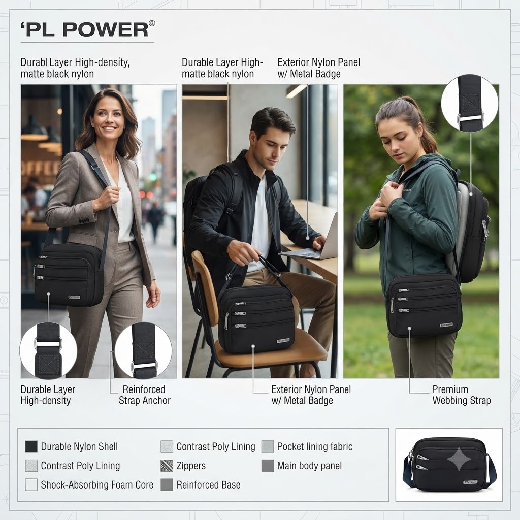 👜 Premium Multi-Pocket Crossbody Bag – Keep Your Essentials Safe & Organized - Image 9