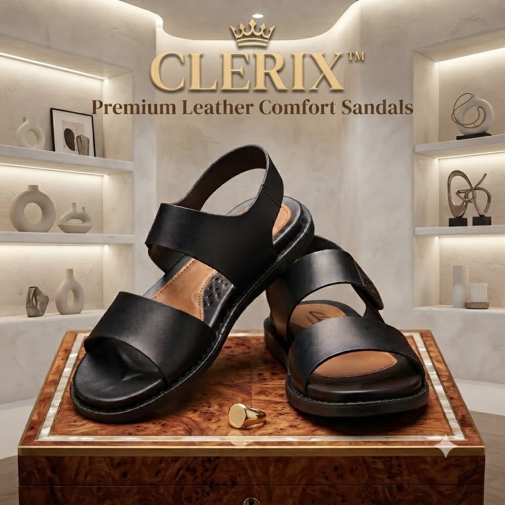 👑 CLERIX™ Premium Leather Comfort Sandals - Image 11