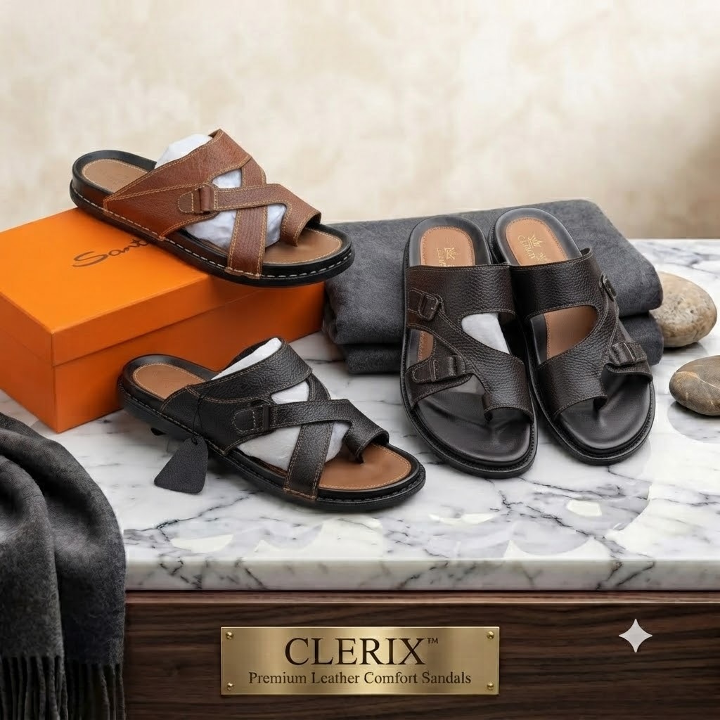 👑 CLERIX™ Premium Leather Comfort Sandals - Image 9