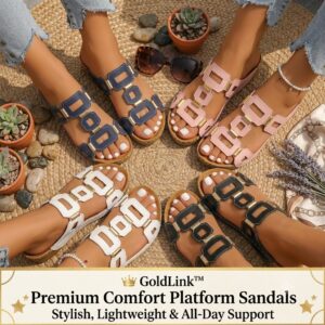 👑 GoldLink™ Premium Comfort Platform Sandals – Stylish, Lightweight & All-Day Support