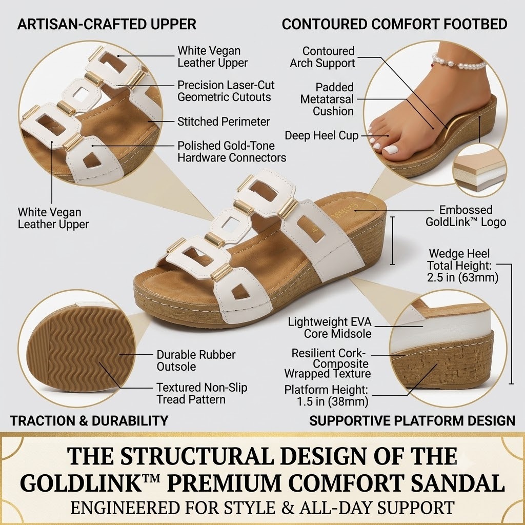 👑 GoldLink™ Premium Comfort Platform Sandals – Stylish, Lightweight & All-Day Support - Image 4