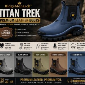RidgeMonarch™ Titan Trek – Premium Urban Leather Boots