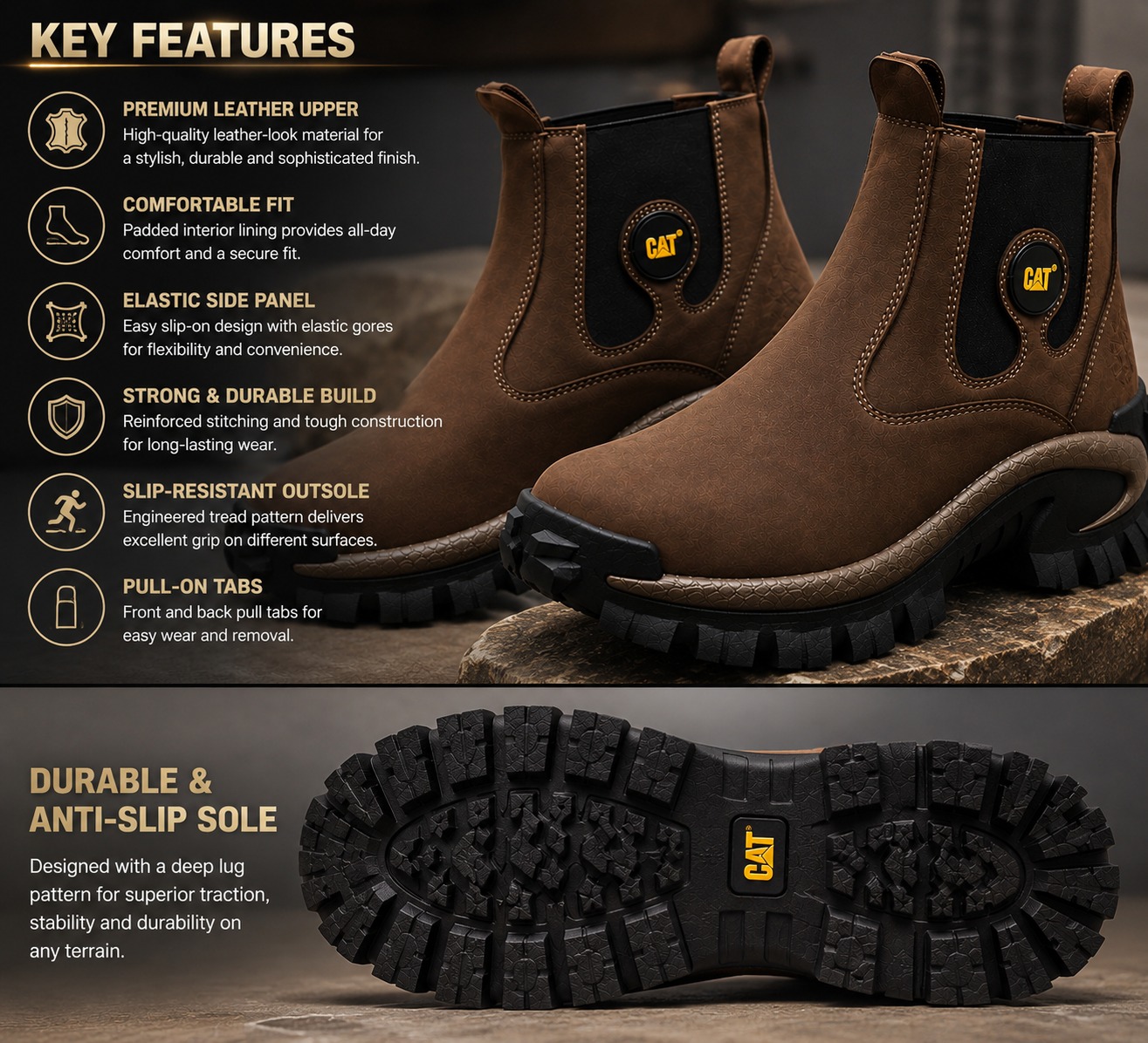 RidgeMonarch™ Titan Trek – Premium Urban Leather Boots - Image 10
